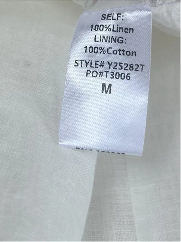 Tuckernuck White Linen Portia Dress Bow Back Breathable Classic Nautical Coastal - Image 12