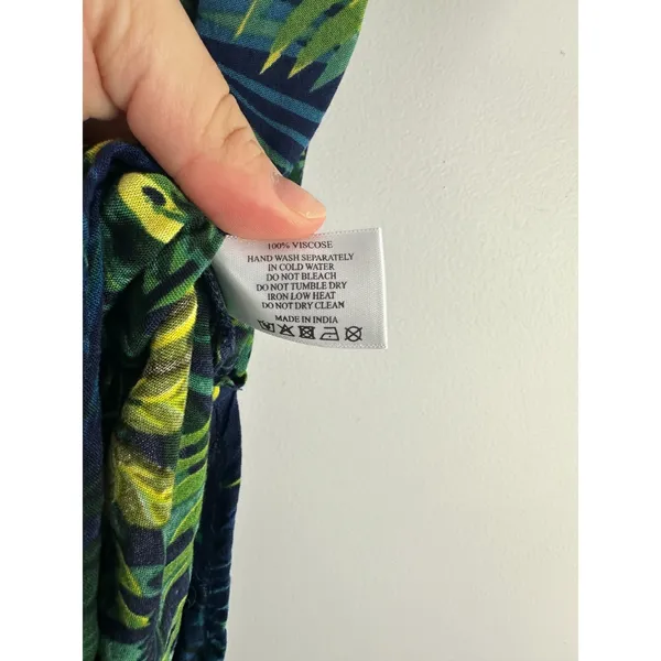 America and‎ Beyond Tropical Maxi Dress Womens Small Blue Beach Resort Hawaiian - Image 7