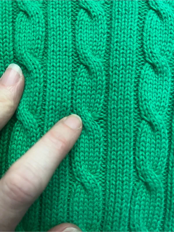 Vintage Lilly Pulitzer Kelly Green Cable Knit 100% Cotton Long Sleeve Sweater M - Image 8