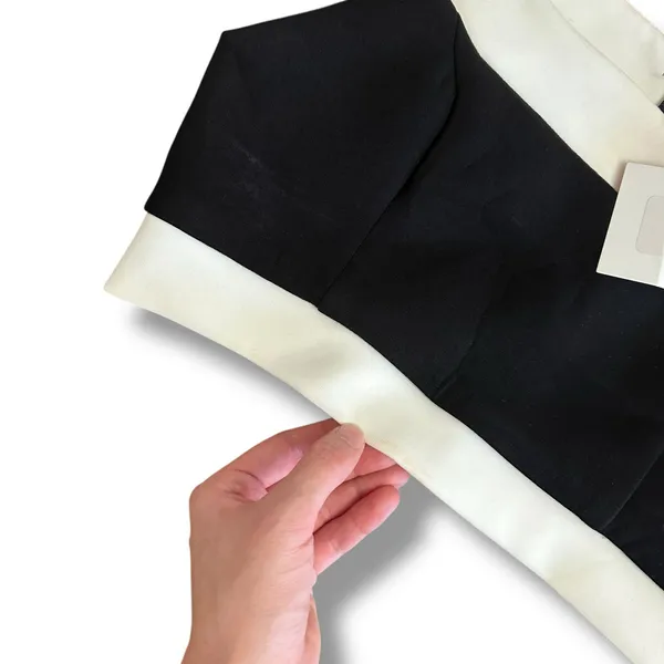 LENA “Jumpin’ On A Jet Set” Black & White Two-Piece Crop Top &‎ Mini Skirt S NWT - Image 6