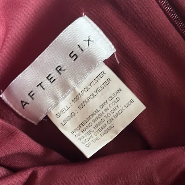 NWOT After Six X Nordstrom Spaghetti Strap V-Back Crepe Gown with Front Slit 4 - Image 6