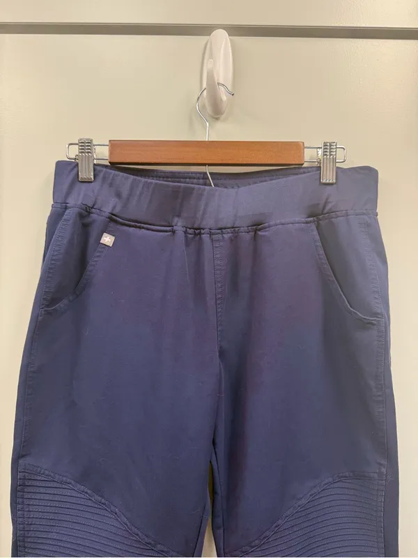Figs Moto Scrub Pant Navy Blue‎ Stretch Pull On Medical Women’s Medium TW2022 - Image 3