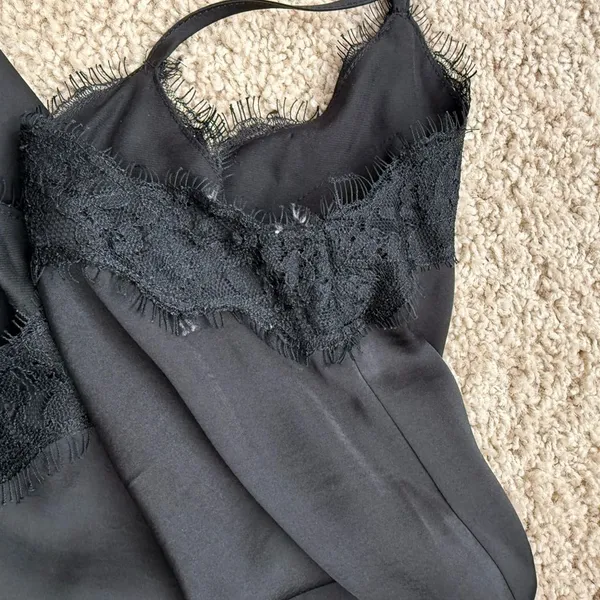BP Black Lace Trim Cami Tank - Image 3