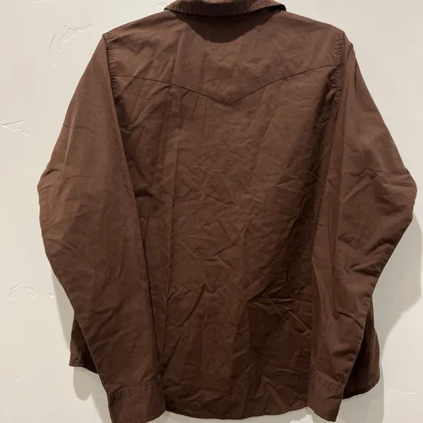 Wrancher by Wrangler Women's Brown Pearl Snap Western Shirt Long Sleeve XL y2k - Image 8