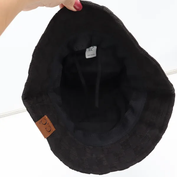 C.C Bucket Hat Womens OS Checkered Black UPF 50+ UV Protection Sun Hat New - Image 8