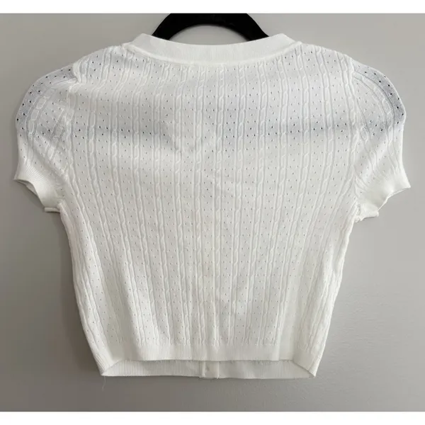Free People Cassie Cardi Front Button Ivory Women's Size‎ X-Small - Image 2