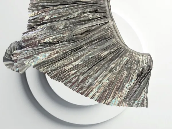 Savage X Fenty Silver Metallic PLEATED LAMÉ SHORT - Image 12