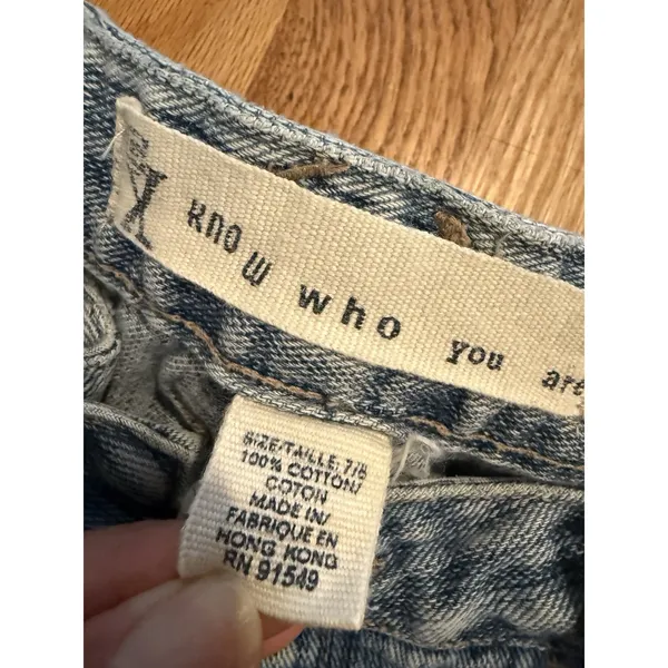 GX Know Who‎ You Are Jeans 7/8 Baggy Wide Leg Skater Y2K Gwen Stefani - Image 7