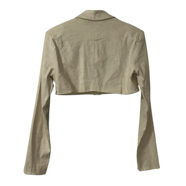 Forever 21 Beige Cropped Blazer(Size Small) - Image 6