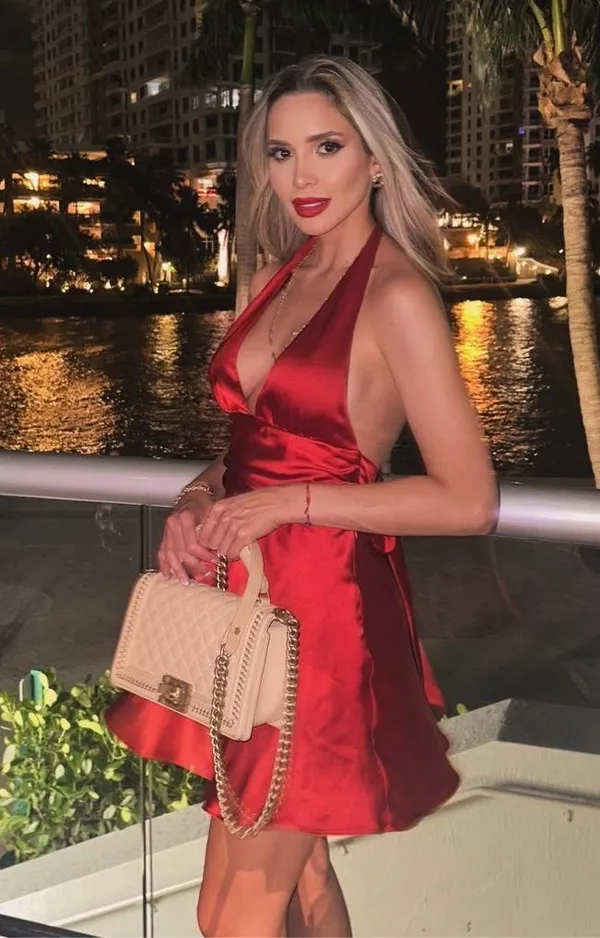 Zara dres red mini Halter Satin Effect wedding party coctail bow - Image 5