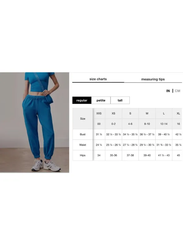 New Athleta S Forever Fleece Jogger Breaker Blue Small Regular - Image 8