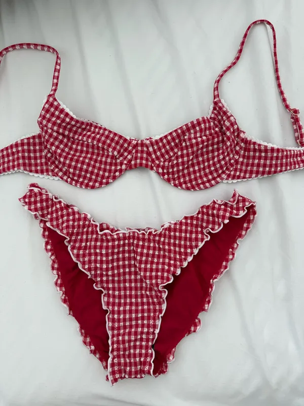 New with tags red Gringham bikini - Image 2