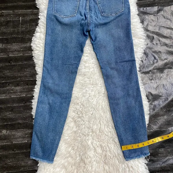 Madewell Medium Wash Denim High Rise Skinny Jeans Button Fly Casual Normcore - Image 7