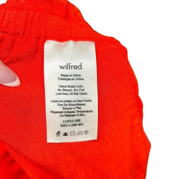 Aritzia Wilfred Montrouge‎ Flowy Crepe Shorts Red Size Large - Image 6