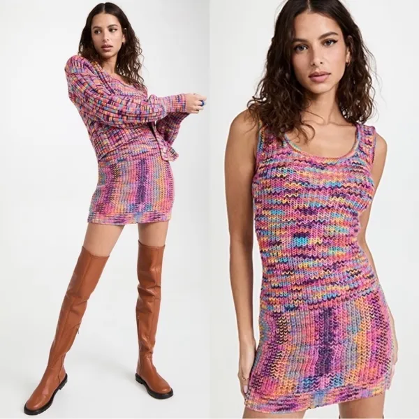 Staud Gardenia Melange‎ Mini Tank Knit Dress NWT - Image 3
