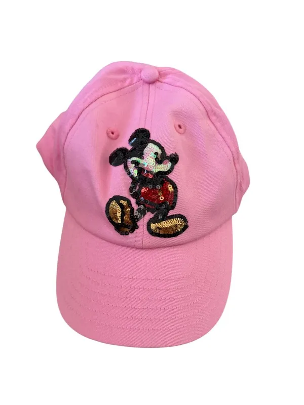 DISNEY Parks Women's Pink Sequin Mickey Mouse Hat Adjustable One Size - Image 4