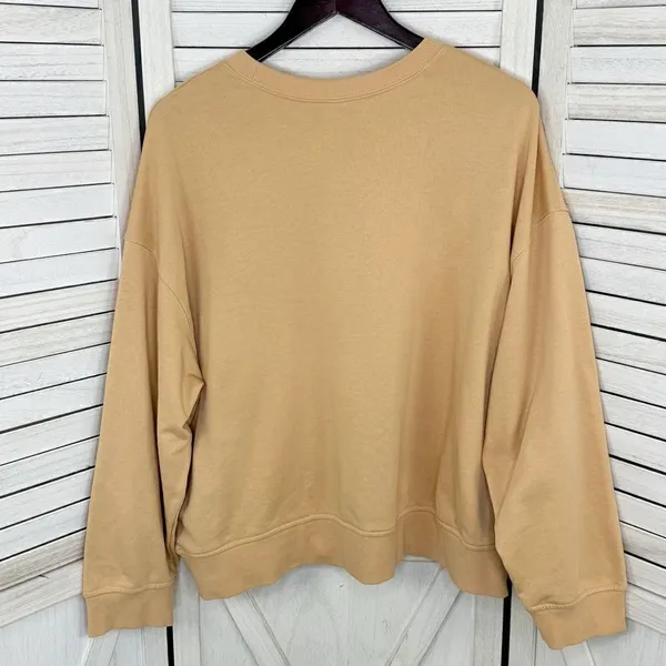 Old Navy Peace Love Pride Crewneck Sweatshirt Peach Tan‎ XXL Plus Size - Image 8