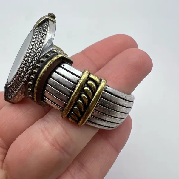 Chico’s Mother of Pearl‎ Two Tone Watch Cuff - Image 4