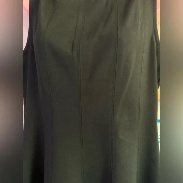 APT9 Sleeveless A-Line Black Knee Length Pleated Dress Size SM Zipper Back - Image 2