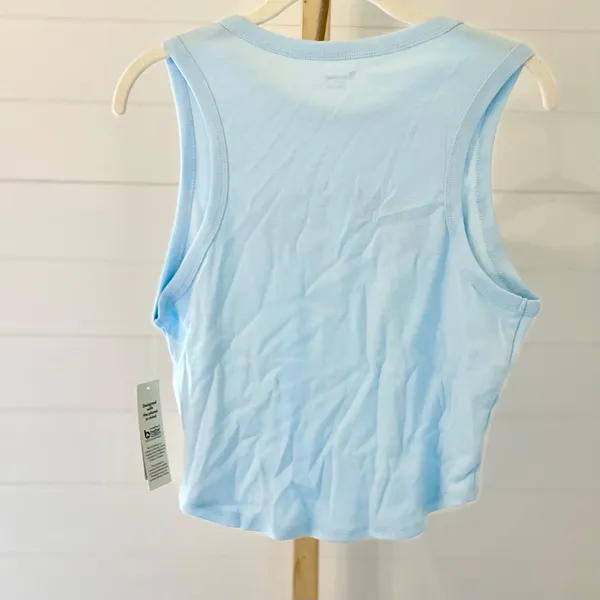 No Boundaries New York‎ Graphic Cropped Tank Top Blue Women's Large - Image 3