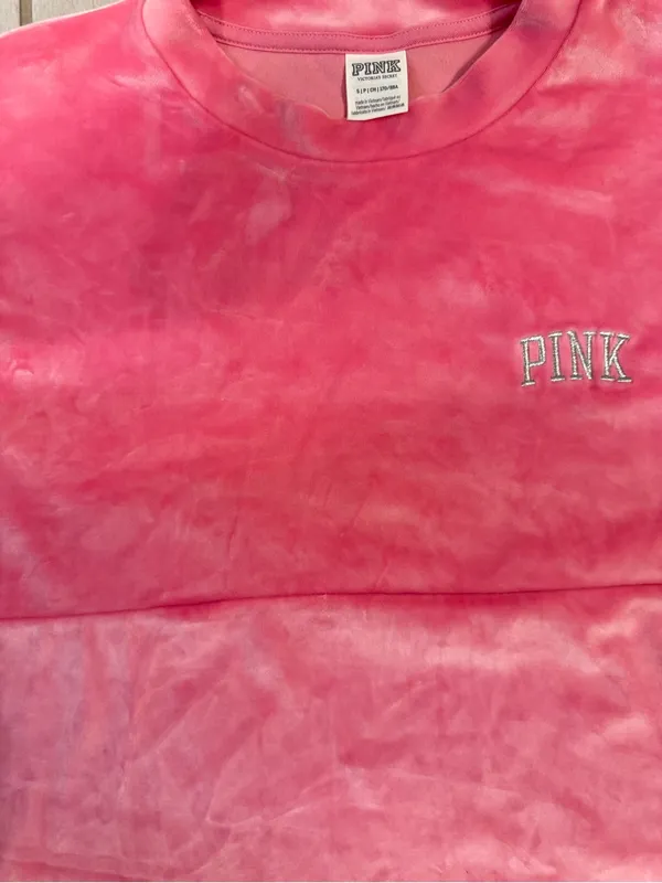 PINK Victoria's Secret Plush Crewneck Sweatshirt in Bright Pink - Image 5