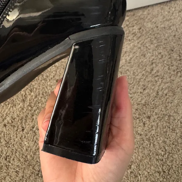 Nasty Gal Going Out Glossy Black Heeled Boots - Image 7