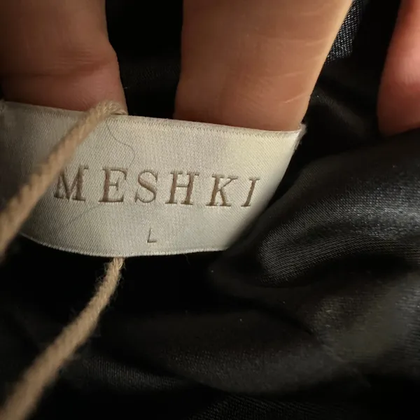 NEW Meshki NATASHA Pointed Corset Maxi Dress Size Large Black Slit Cocktail Gown - Image 4