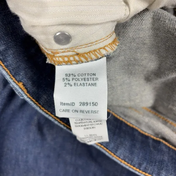 L.L.Bean Jeans Womens 14 Blue Medium Wash Favorite Fit Straight Stretch Denim - Image 7