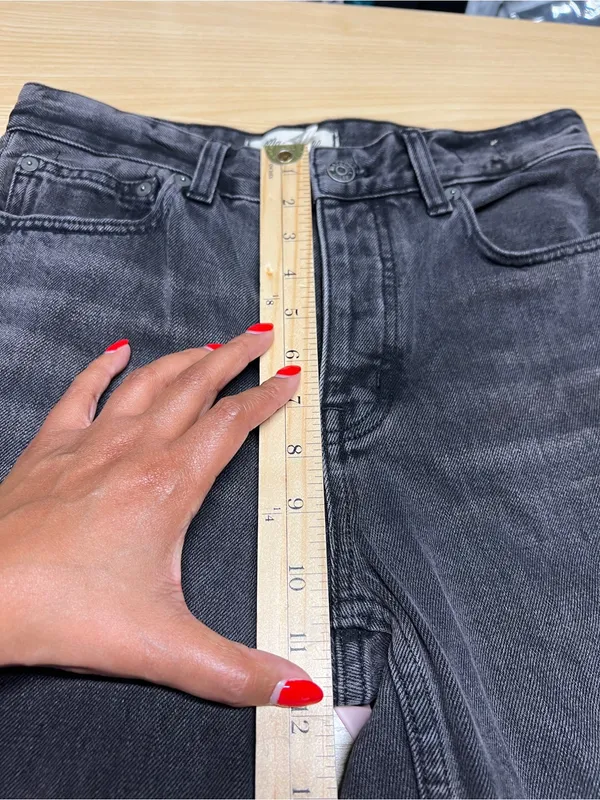 Madewell The Darted‎ Barrel-Leg Jean Olenda Wash Size 24 - Image 13