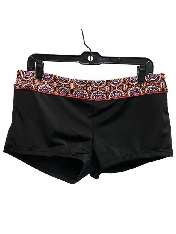 South Point Black Orange Floral Tankini and Shorts Two Piece Swim Set Size 12 - Image 4