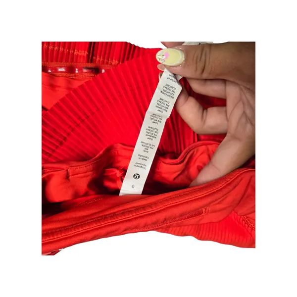 Lululemon Pleat‎ to Street Mid-Rise Red Skort Size: 0 - Image 5