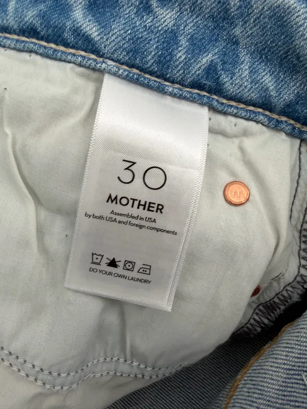 Mother Superior Jeans Women 30 Blue The Flirt Fray I Confess High Waist Raw Hem - Image 5