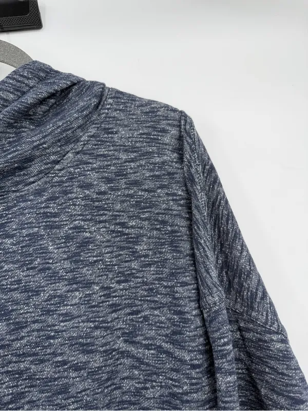 Carhartt Newberry French Terry Hoodie Womens L Navy Relaxed Fit Pullover - Image 5