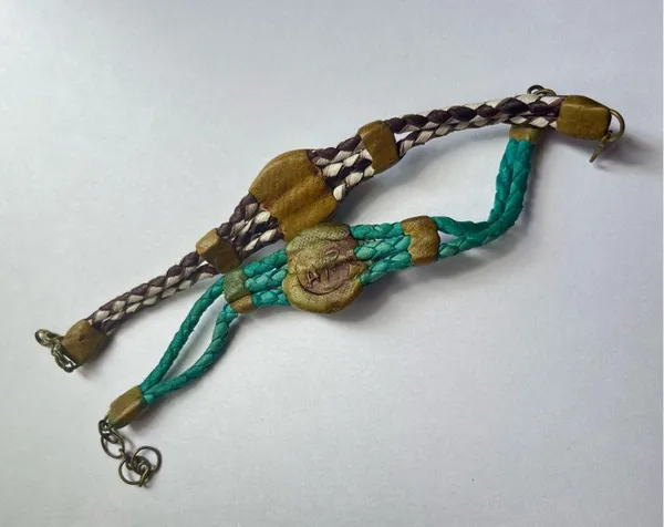 Purple and blue glass woven bracelets set - Image 5
