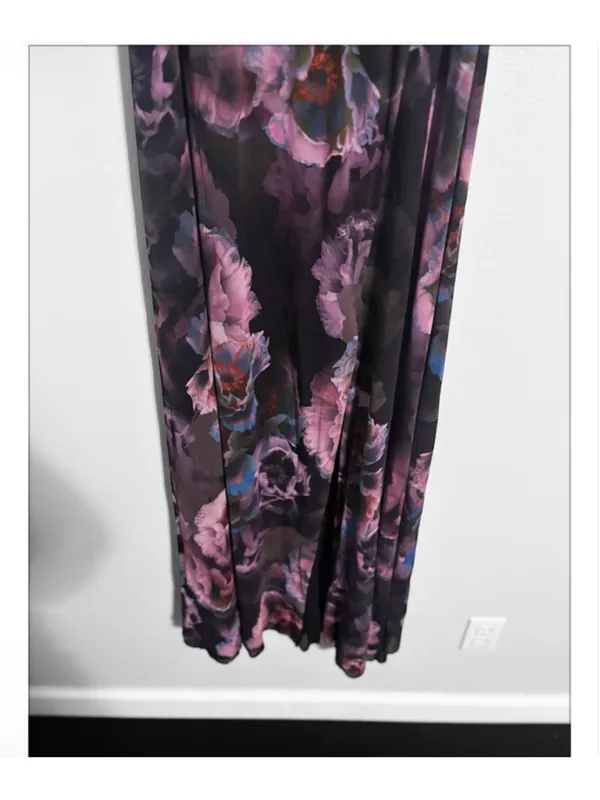 Fuzzi Tulle One Shoulder Floral Maxi Dress - Image 7