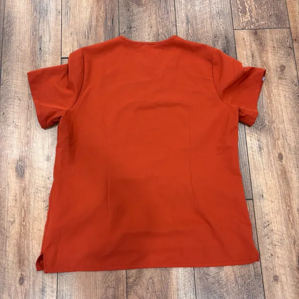 Figs Top Womens Size L Auburn Orange Technical Collection Casma Scrub Top FW1100 - Image 4