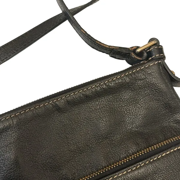 Vintage Black Dooney and Bourke 1975 Pebble Leather Crossbody - Image 4