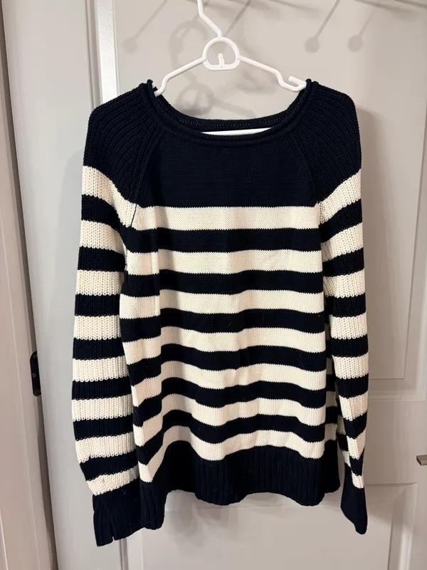 Aerie black and white striped sweater - Image 4