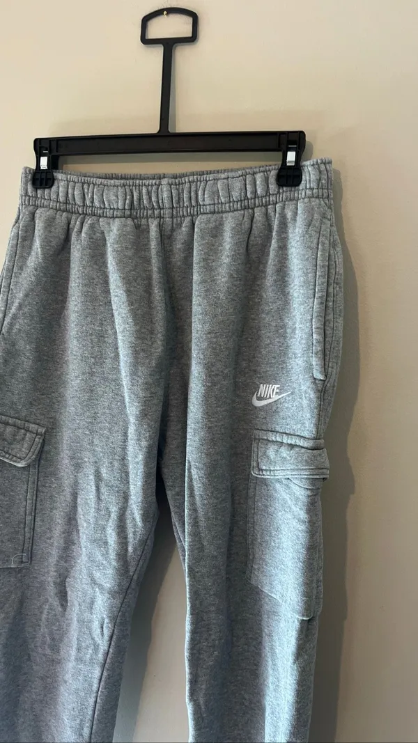 Nike Gray Fleece Cargo Sweatpants Joggers Utility Pants Small S CD3129-063 - Image 3
