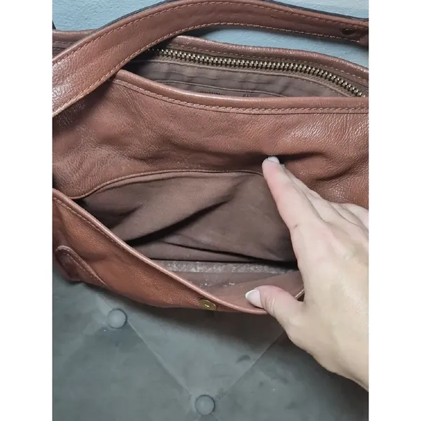 Frye Brown Leather Crossbody Bag - Image 7