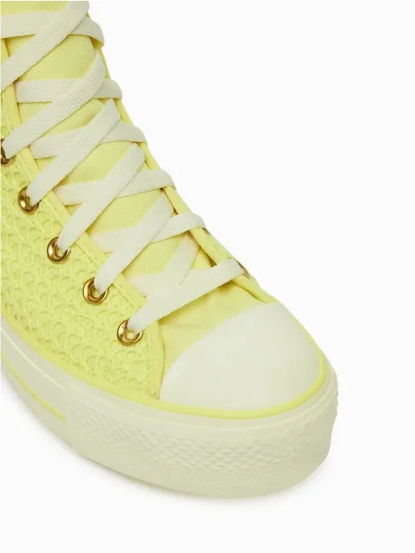 NEW Converse Wmns Chuck Taylor All Star Lift Platform Knit High 'Lemon Slushy' - Image 5