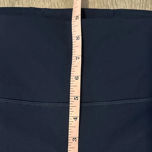 Lululemon 4 Pace Rival High Rise True Navy Crop Athletic Workout Women Leggings‎ - Image 5