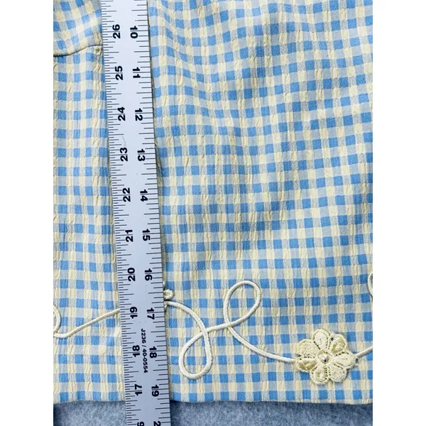 Vintage 90s Jessica Howard Gingham Dress Set Cottagecore Prairie 2pc Size 14 - Image 8