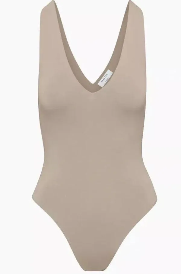 Aritzia Babaton Contour V-Neck Bodysuit in Warm Taupe XS - Image 2
