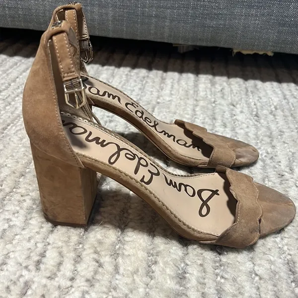 Sam Edelman Odila Nude Suede Block Heels - Image 3
