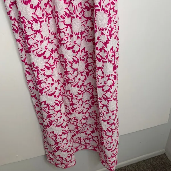 Saylor Denise Tiered Pink Floral Maxi Womens Dress Small - Image 6