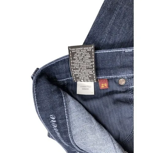 7‎ For All Mankind 7FAM Gwenevere Dark Wash Skinny Jeans Size 24 - Image 8