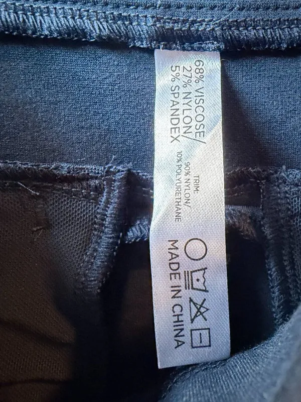 Tuckernuck Ponte Knit Wide Leg Pants Blue Minimalist‎ Athleisure Large - Image 5