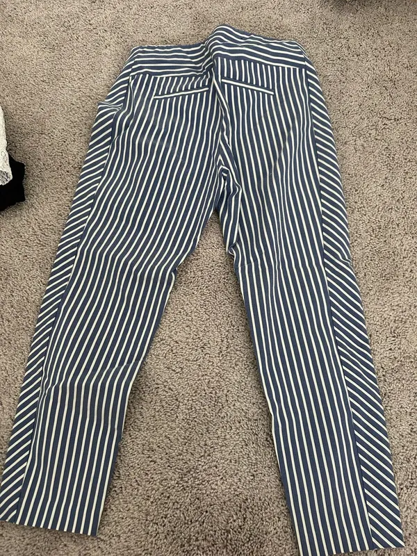 Blue and white slacks Size 4 - Image 2
