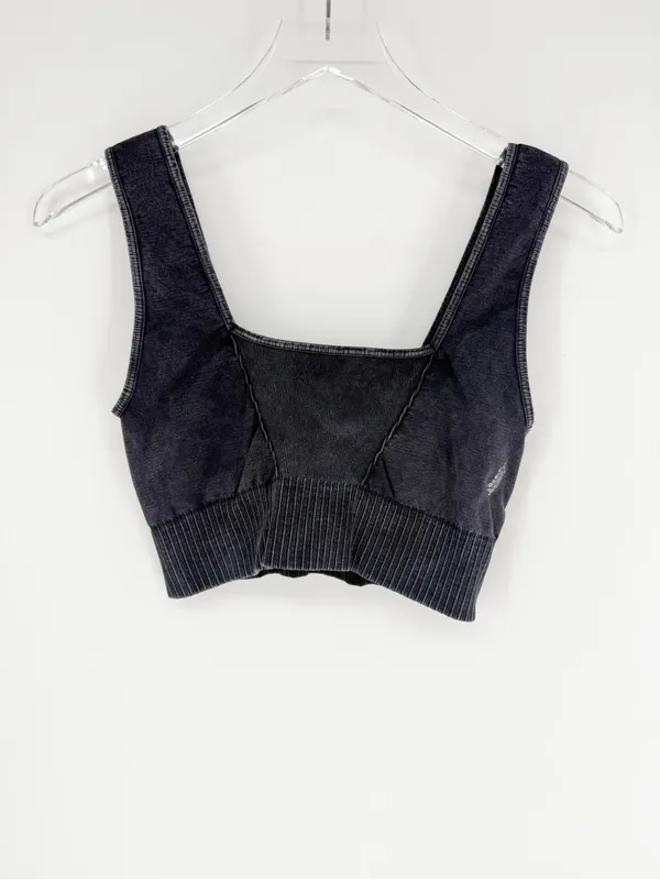 Free People Movement Good Karma Square Neck Sports Bra Women's M/L Grey Yoga - Image 2